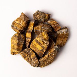 1/4 lb Rough Tigers Eye Gemstone Crystals 8-10 Stones Bulk Gem Rock Tumbling Raw